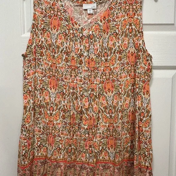 J. Jill Orange Brown Relaxed Blouse - Picture 5 of 5